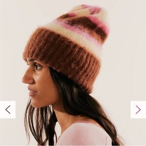 Free people groove striped Beanie OS NWOT